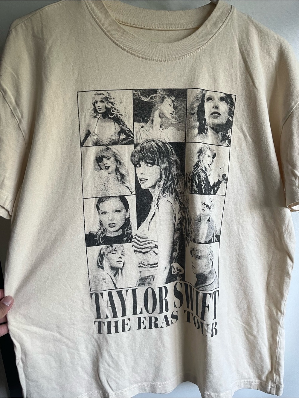 Taylor Swift The Eras Tour Graphic Tee - Cream & Black cream w black small